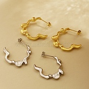 Sweet and Stylish Stainless Steel Earrings for Women's Daily Wear