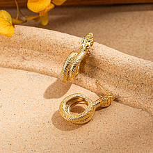 Vintage Fish Scale Pattern Snake Shaped Wrap Earrings for Women CV7911