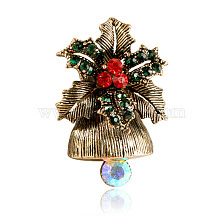 Creative Christmas Bell Brooch for European and American Fashion Clothing.