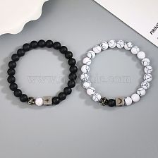 Simple Style Round Natural Stone Beaded Bracelets