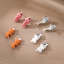 Casual Cute Simple Style Dinosaur Resin Women'S Ear Studs