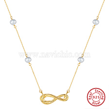 925 Sterling Silver with Natural Pearl Beads Necklaces