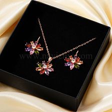 Colorful Flower Jewelry Set: Trendy and Versatile Floral Accessories