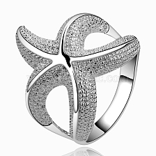 Fashion Style Brass Starfish/Sea Stars Metal Rings