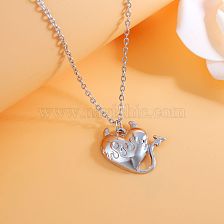 Simple Style Heart Shape Alloy Irregular Women's Pendant Necklace