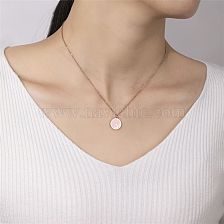 Casual Simple Style Snowflake Stainless Steel Titanium Steel Polishing Plating Diamond Rose Gold Plated Pendant Necklace