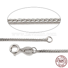 925 Sterling Silver Wheat Chains Necklace for Women