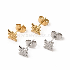 304 Stainless Steel Star Stud Earrings for Women