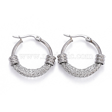 304 Stainless Steel Hoop Earrings