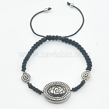 Simple Handmade Bracelet with Alloy Accessories and Woven Design