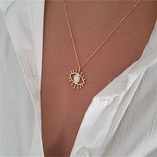 Retro Eye Copper Pendant Necklace Plating Copper Necklaces