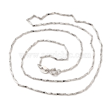 925 Sterling Silver Chain Necklaces, with Spring Ring Clasps, with 925 Stamp