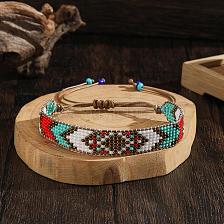 Bohemian Style Handmade Glass Bead Bracelet for Men and Women