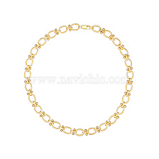 Stylish Unisex Stainless Steel Gold-Plated Irregular Buckle Bracelet/Necklace