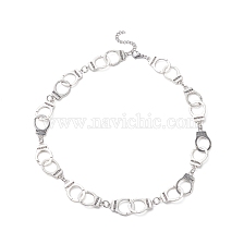 Tibetan Style Alloy Handcuff with Freedom Link Chain Necklaces for Men Women