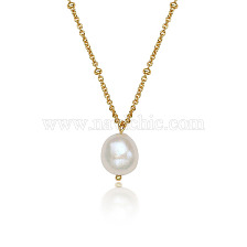 S925 Silver Baroque Pearl Necklace: Elegant Gift for Mom/Wife/Her