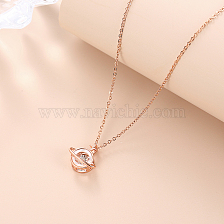 Planet Pendant with Moissanite and Zircon Fashion Necklace for Daily Wear