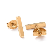 Cuboid 304 Stainless Steel Stud Crawler Earrings, Hypoallergenic Earrings, Climber Earrings