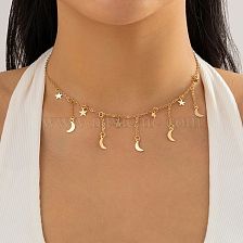 Retro Star Moon Alloy Copper Women'S Necklace 1 Piece