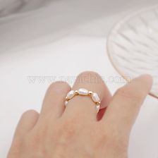 Retro Round Pearl Beaded Rings 1 Piece