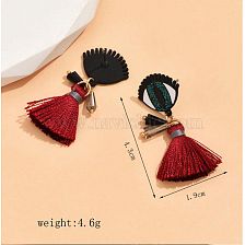 Ethnic Style Eye Alloy Polyester Tassel Women'S Drop Earrings