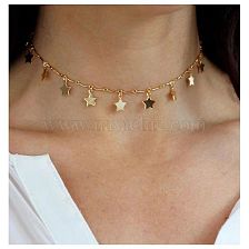 Clavicle Chain Temperament Simple Wind Short Section Copper Five-pointed Star