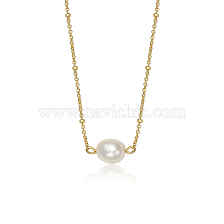 Classic Baroque Pearl Necklace, Elegant Gift for Women, Girls, Mothers