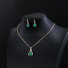 1 Set Fashion Water Droplets Alloy Inlay Rhinestones Women'S Jewelry Set