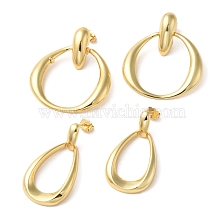 Real 18K Gold Plated Brass Dangle Stud Earrings, Long-Lasting Plated, Cadmium Free & Lead Free