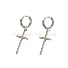 S925 Silver Cross Earrings Fashionable Halloween Gift