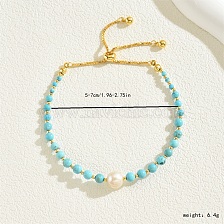 Fashionable Stone Bead Drawstring Bracelet for Women's Daily Wear.