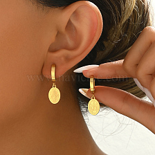 Elegant and Versatile 18K Gold Plated Women's Earrings for Work and Leisure