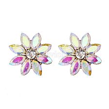 Wholesale Jewelry Diamond-studded Flower-shaped Earrings 