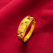 Brass Gold-Plated Euro Coin Ring for Couples, Unisex Wearable Gold-Plated Ring