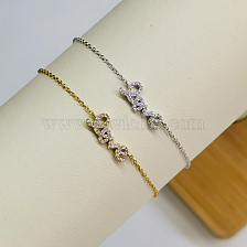 S925 Silver LOVE Letter Bracelet Fashionable Simple Commuter Stackable Bracelet