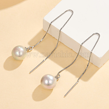 Elegant Silver Pearl Ear Thread for a Gentle and Fashionable Look