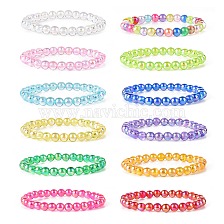 AB Color Transparent Acrylic Beaded Stretch Bracelet Sets, for Kids