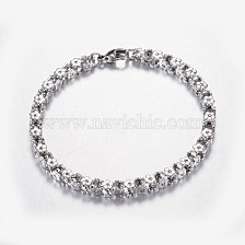 304 Stainless Steel Bracelets, Flower