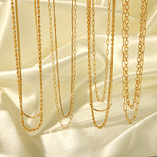 Stainless Steel Layered Lock Chain Necklace for Stylish and Elegant Look