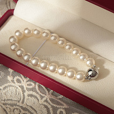 Elegant Silver Grey Pearl Bracelet with Magnetic Clasp