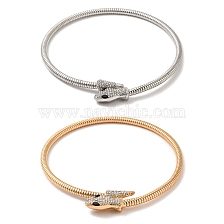 Alloy Round Snake Chain Necklaces, Magnetic Snake Rhinestone Bracelet