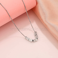 925 Sterling Silver Square Women's Necklace, Elegant and Stylish Collarbone Chain