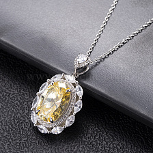 Elegant S925 Silver Sunflower Collarbone Necklace with High Carbon Diamond