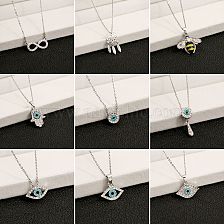 Commute Palm Flower Alloy Inlay Zircon Women'S Pendant Necklace