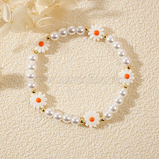 Bohemian Shell Daisy Freshwater Pearl Bracelet Sweet Style Versatile Fashion.