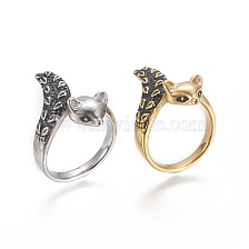 304 Stainless Steel Finger Rings, Fox