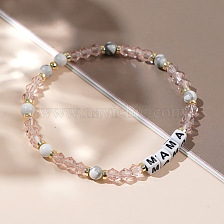 Chic Crystal Mama Alphabet Bracelet - Simple, Fashionable, Sweet Accessory