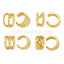 1 Pair Hip-Hop Vintage Style C Shape Irregular Plating Copper 18K Gold Plated Ear Clips