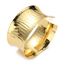 Rack Plating Brass Twist Wide Cuff Bangles, Lead Free & Cadmium Free