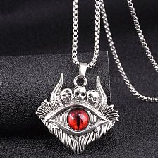 Retro Eye Skull Alloy Plating Resin Men'S Pendant Necklace 1 Piece